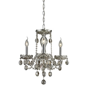 Nulco Lighting Balmoral 80051/3 3 Light Crystal Chandelier in Teak Plated Chro - All