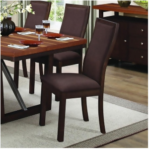 Homelegance Compson Side Chair in Chocolate Brown Fabric Set of 2 - All