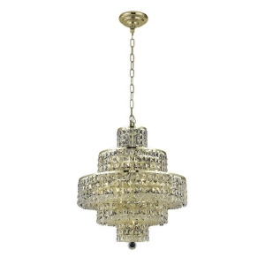 Lighting By Pecaso Chantal Collection Hanging Fixture D20in H21in Lt 13 Gold Fin - All