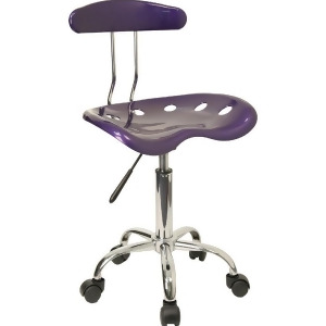 Flash Furniture Vibrant Violet Chrome Computer Task Chair w/ Tractor Seat Lf - All