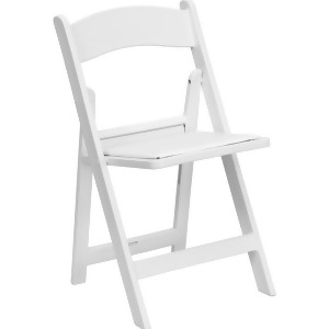 Flash Furniture Hercules Series 1000 lb. Capacity White Resin Folding Chair w/ W - All