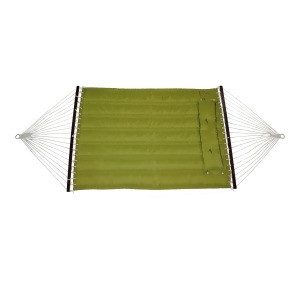 Bliss Hammocks Hammock Quilted with Pillow Poly with Stitch In Sage Green - All