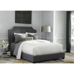 Liberty Furniture Upholstered Upholstered Bed in Dark Gray Linen Fabric - All