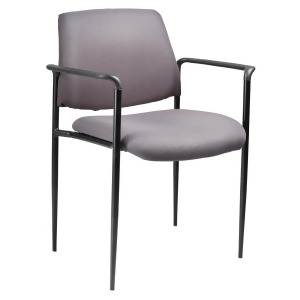 Boss Chairs Boss Square Back Diamond Stacking Chair w/ Arm in Grey - All