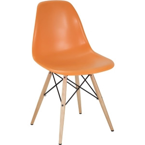 Modway Pyramid Dining Side Chair in Orange - All