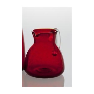 Abigails Bubble Glass Pitcher In Red Set of 2 - All