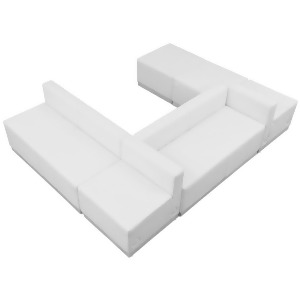 Flash Furniture Zb-803-510-set-wh-gg Hercules Alon Series White Leather Receptio - All