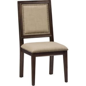 Jofran Side Chair With Upholstered Back And Seat With Nailhead Trim Set of 2 - All