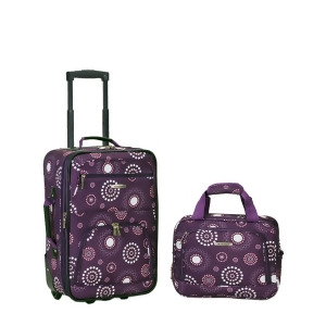 Rockland Purple Pearl 2 Piece Luggage Set - All