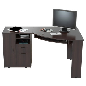 Inval America Corner Computer Desk In Espresso-Wenge - All