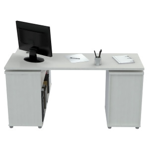 Inval America Shaped Computer Work Station In Laricina-White - All