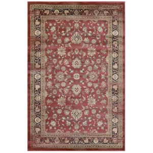 Couristan Zahara Farahan Amulet Rug In Red Rug In Black Rug In Oatmeal - All