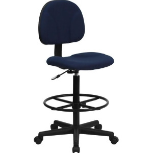 Flash Furniture Navy Blue Patterned Fabric Ergonomic Drafting Stool Bt-659-nvy - All