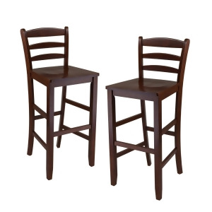 Winsome Wood Set of 2 29 Inch Bar Stool w/ Ladder Back - All