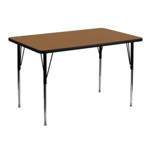 Flash Furniture 30 x 48 Rectangular Activity Table w/ Oak Thermal Fused Laminate - All