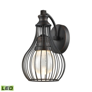 Elk Lighting Osage Outdoor Led Wall Sconce In Weathered Charcoal - All