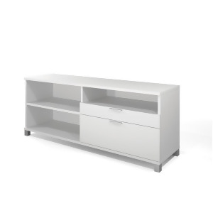 Bestar Pro-Linea Credenza With Drawers In White - All