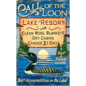 Red Horse Loon Lake Sign - All