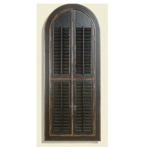 Bassett Easy Living Arched Shutter Mirror in Rusticated Black - All