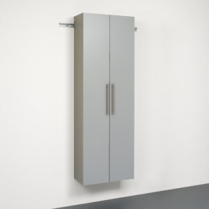 Prepac HangUps Garage Tall Storage Cabinet in Gray - All