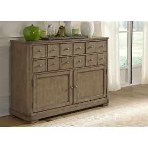 Liberty Furniture Weatherford Server in Weathered Gray Finish - All