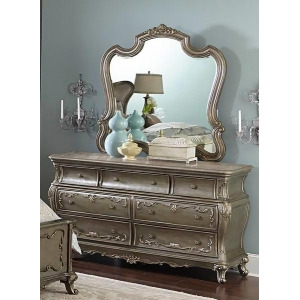 Homelegance Florentina Dresser With Marble Top In Silver - All