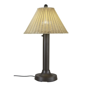 Patio Living Tahiti Ii 34 Table Lamp 19257 with 3 bronze tube body and tight w - All