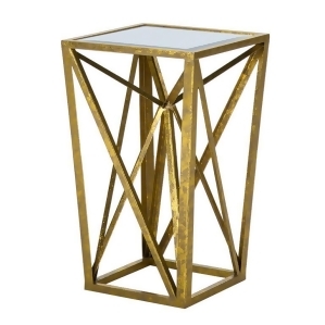 Madison Park Zee Gold Angular Mirror Accent Table - All
