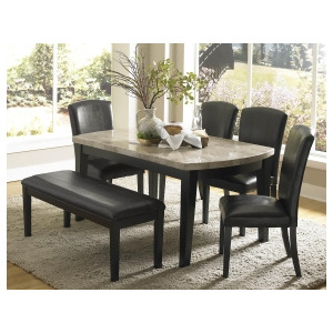Homelegance Cristo Marble Top Dining Table in Black - All