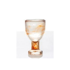 Abigails Stone age White Wine Glass In Tangerine Alabaster Finish Set of 4 - All