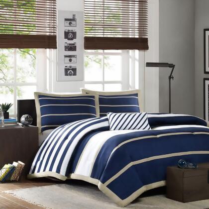 Mi Zone Ashton Comforter Set In Navy 