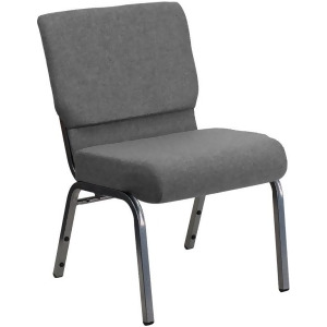 Flash Furniture Hercules Series 21 Extra Wide Gray Stacking Church Chair With 3 - All
