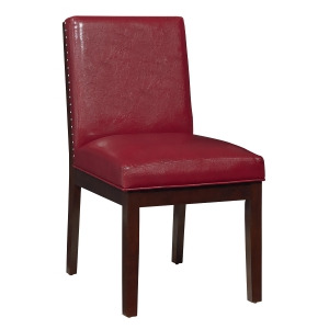 Standard Couture Elegance Upholstered Side Chair Pair In Red Set of 2 - All