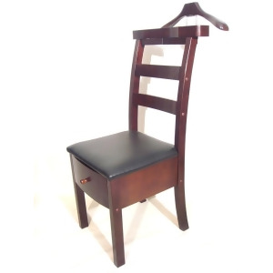 Proman Products Manhatten Chair Valet w/ Open Tray in Dark Walnut - All
