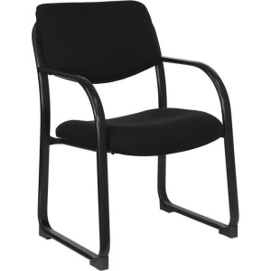 Flash Furniture Black Fabric Executive Side Chair w/ Sled Base Bt-508-bk-gg - All
