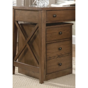 Liberty Furniture Hearthstone Mobile File Cabinet in Rustic Oak Finish - All