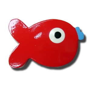 One World Puffer Fish Red Wooden Drawer Pulls Set of 2 - All