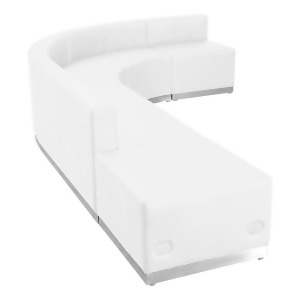 Flash Furniture Zb-803-610-set-wh-gg Hercules Alon Series White Leather Receptio - All