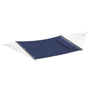 Bliss Hammocks Hammock Quilted with Pillow Poly with Stitch In Denim Blue - All