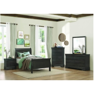Homelegance Mayville 4 Piece Sleigh Bedroom Set in Stained Grey - All