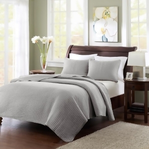 Madison Park Keaton Coverlet Set In Grey - All