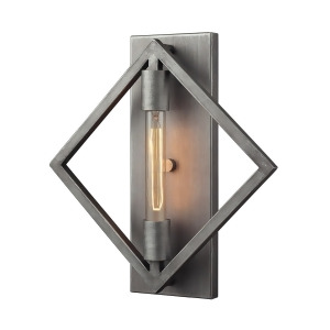 Elk Lighting Laboratory 1 Light Sconce In Weathered Zinc With Bulb Included 6689 - All