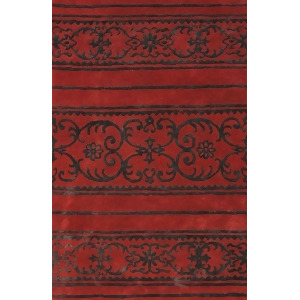 Noble House Amber Collection Rug in Red / Black - All