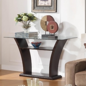 Homelegance Daisy Glass Top Sofa Table in Espresso - All
