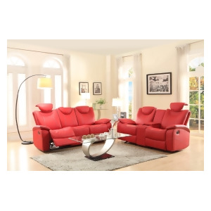 Homelegance Talbot Double Reclining Sofa in Red Leather - All