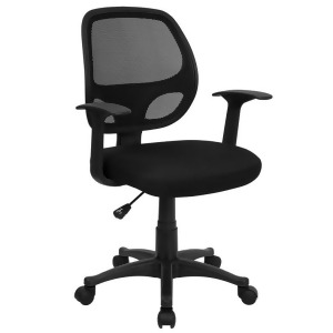Flash Furniture Mid-Back Black Mesh Computer Chair Lf-w-118a-bk-gg - All