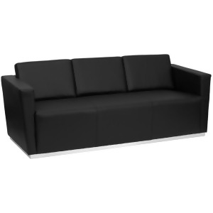 Flash Furniture Hercules Trinity Series Contemporary Black Leather Sofa w/ Stain - All