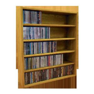 Wood Shed Solid Oak Desktop / Shelf Cd Cabinet 310 Cd Capacity - All