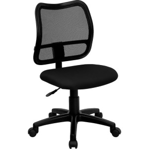 Flash Furniture Mid-Back Mesh Task Chair w/ Black Fabric Seat Wl-a277-bk-gg - All