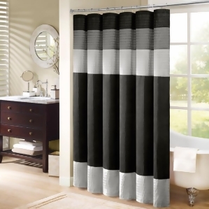 Madison Park Amherst Shower Curtain In Black - All